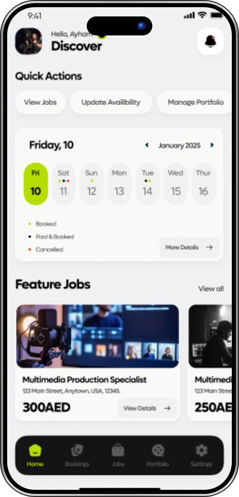Crew Call app screen