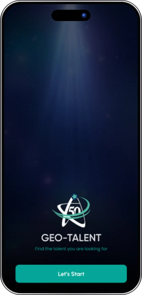 Geo Talent app screen
