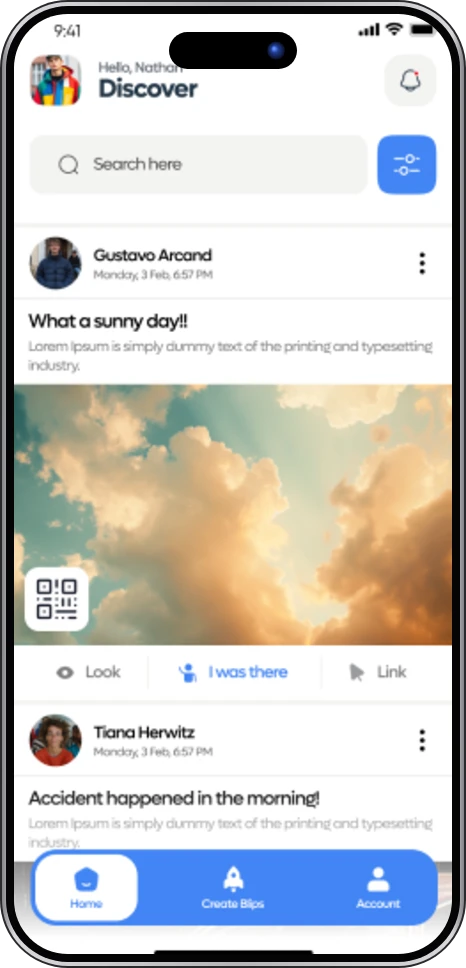 I Was There app screen