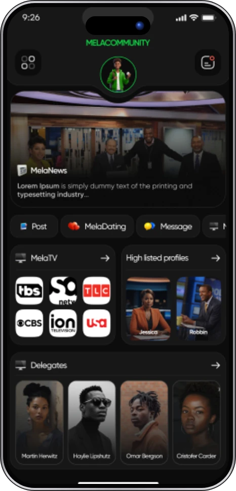 Melanation app screen