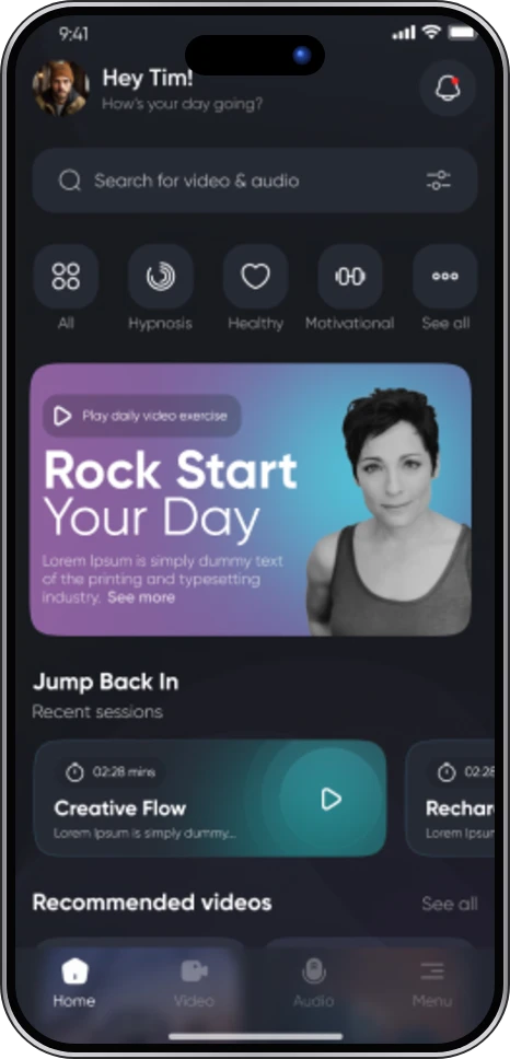 Rockstar Your Mind app screen