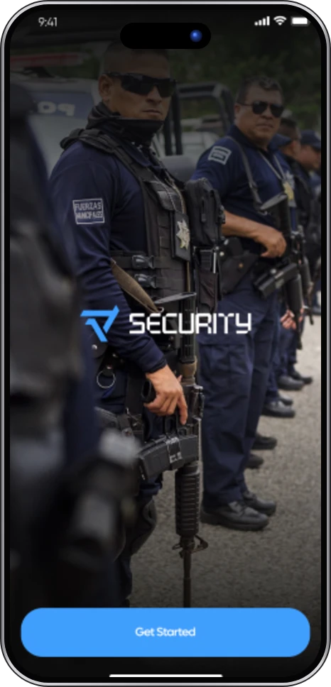 Security app screen