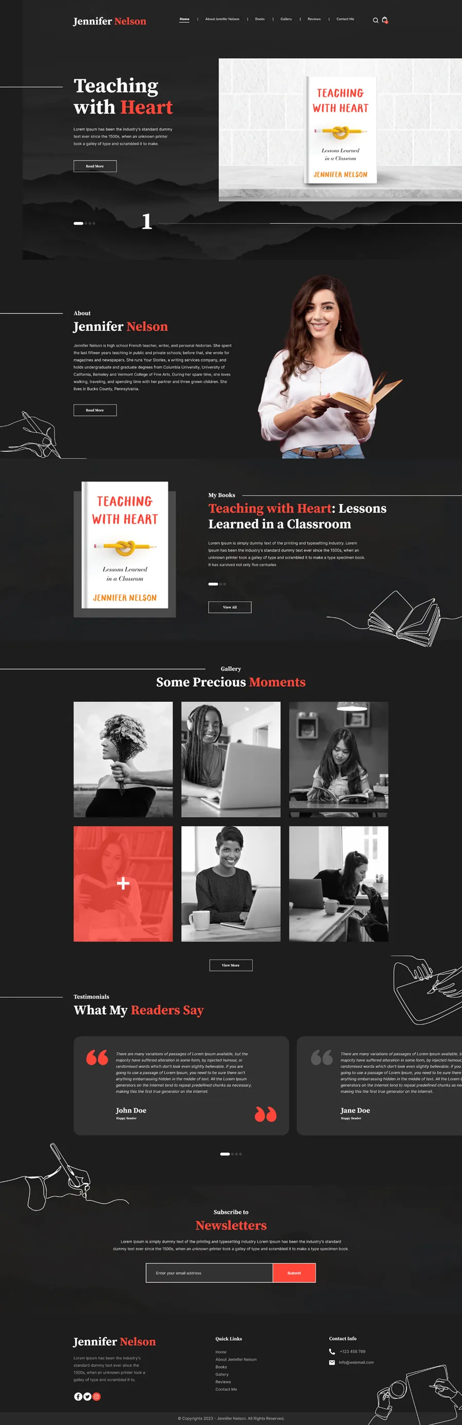 Teaching coach website design